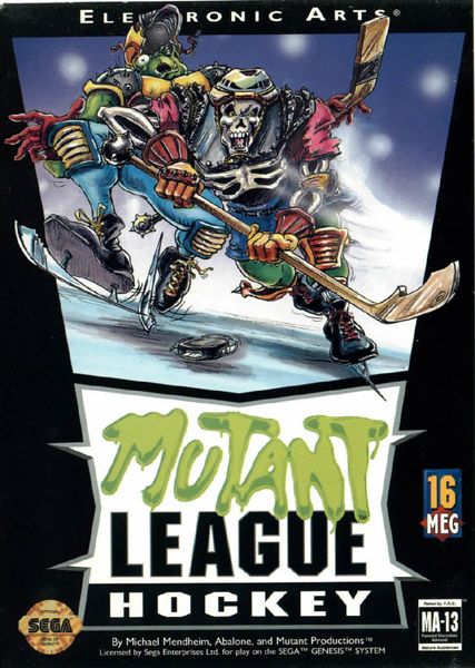 Mutant League Hockey box art for Sega Genesis